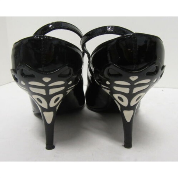 GIORGIO ARMANI Black Patent Leather hells sz 40 - Picture 3 of 8